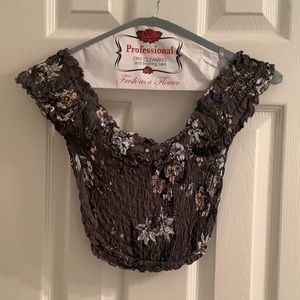 Cleobella off the shoulder crop top
